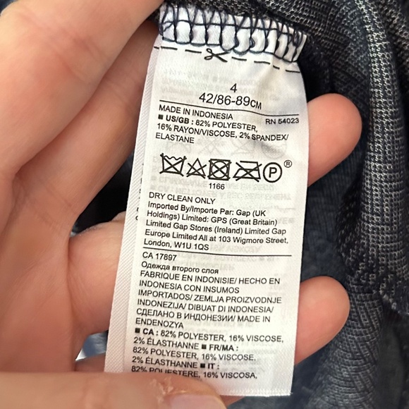 Banana Republic Herringbone Ponte Flutter-Sleeve Dress, Size: 4 - Picture 8 of 8